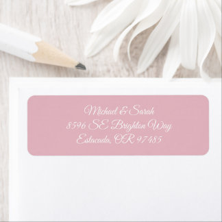 Elegant Roze Retouradres Etiket