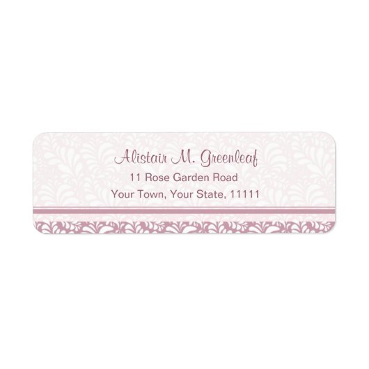 Elegant Roze Retouradres Labels Arts & Crafts (Voorkant)