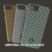 Elegant roze retro bloemenpatroon monogram Case-Mate iPhone case