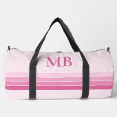 Elegant Roze Retro Strepen Monogram Plunjezak (Voorkant)