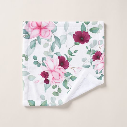 Elegant roze rode kruis bad handdoek (Wasdoekje)