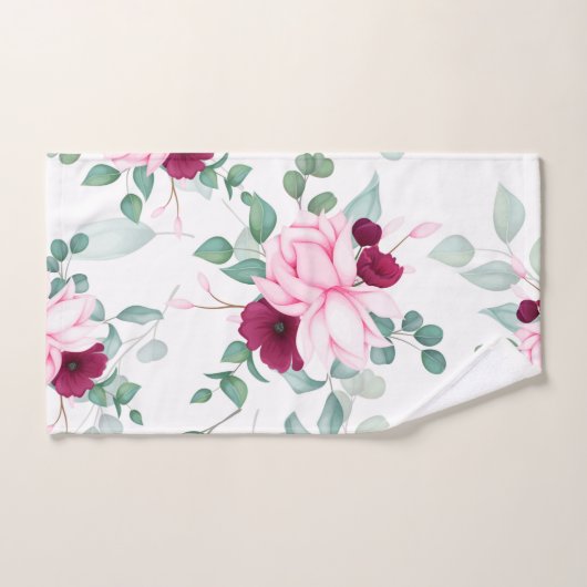 Elegant roze rode kruis bad handdoek (Handdoek)