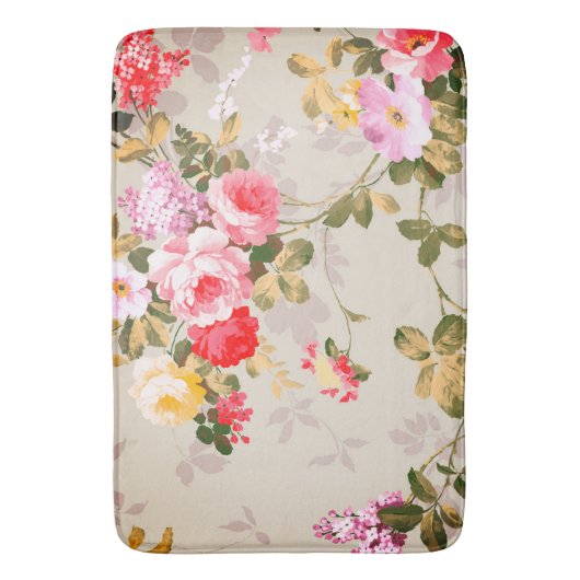  Elegant roze rode Rozen Floral Badmat (Voorkant Verticaal)