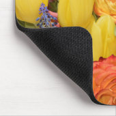 Elegant  Roze rode rozen florale Muismat (Hoek)