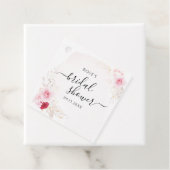 Elegant roze & rood bloemig Vrijgezellenfeest Bedankjes Labels (In situ)