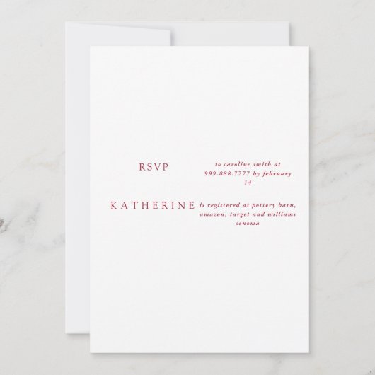 Elegant roze & rood bloemig Vrijgezellenfeest Kaart (Achterkant)