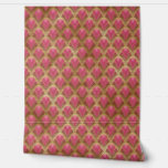 Elegant Roze Rood Goud Art Deco  Patroon Behang<br><div class="desc">Elegant Roze Rood Goud Art Deco  Patroon behang heeft een chique elegante art deco patroon in roze,  oud bakstenen rood en goud. Perfect voor home decor,  kantoor decor,  event decor en party decor. Creëer door Evco Studio www.zazzle.com/store/evcostudio</div>