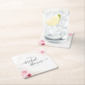 Elegant Roze Rood & Goud Bloemen Vrijgezellenfeest Kartonnen Onderzetters (Insitu)