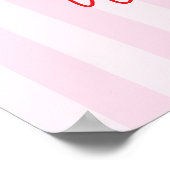 Elegant Roze Rood Modern 16e Verjaardag Teken Post Poster (Hoek)