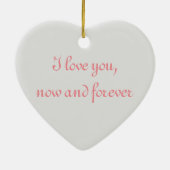 Elegant roze Roos, aanpasbare tekst Keramisch Ornament (Achterkant)