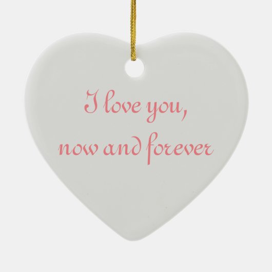 Elegant roze  Roos, aanpasbare tekst Keramisch Ornament (Achterkant)