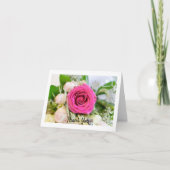Elegant roze Roos bloem Bedankkaart (Voorkant)