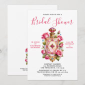 Elegant roze roos bloemenparfum Vrijgezellenfeest Kaart (Voorkant / Achterkant)