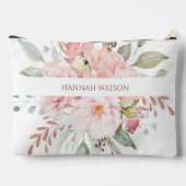 Elegant roze roos en pioen bloemboeket etui (Achterkant)