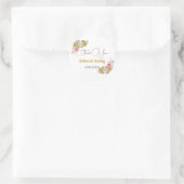 Elegant roze, Roos Gold Eucalyptus Floral Wedding Ronde Sticker (Tas)