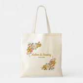 Elegant roze, Roos Gold Eucalyptus Floral Wedding Tote Bag (Achterkant)