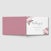 Elegant Roze & Roos Gold Wedding Guestbook Gastenboek (Volledig)