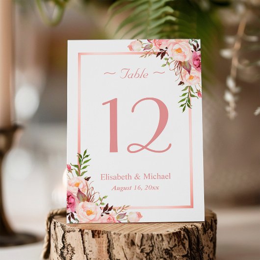 Elegant roze Roos gouden bruiloft Kaart