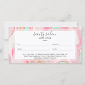 Elegant roze roos goudglitter cadeaukaart (Achterkant)