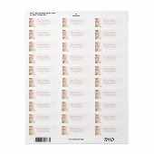Elegant Roze Roos Retouradres Label (Full Sheet)