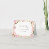 Elegant Roze Roos Vrijgezellenfeest Dank u kaart (Voorkant)