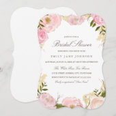 Elegant Roze Roos Vrijgezellenfeest Uitnodigen Kaart (Voorkant / Achterkant)