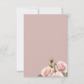 Elegant Roze Rose Baby shower Bedankkaart (Achterkant)