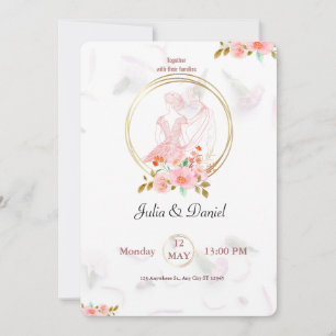 Elegant Roze Rose Bloemen Waterverf Schilderij