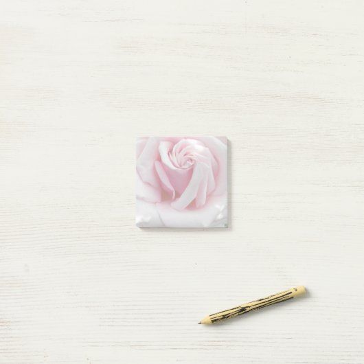 Elegant roze Rose Bloom Floral Post-it® Notes (Op bureau)