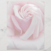 Elegant roze Rose Bloom Floral Stationery Paper (Voorkant)
