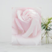 Elegant roze Rose Bloom Floral Stationery Paper (Staand voorkant)