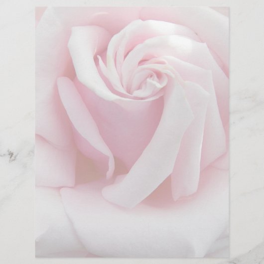 Elegant roze Rose Bloom Floral Stationery Paper (Achterkant)