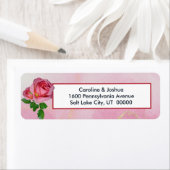 Elegant roze Rose Bouquet Floral Etiket (Insitu)