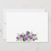 Elegant roze Rose Bouquet Flowers Weddenschap Bedankkaart (Achterkant)