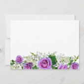 Elegant roze Rose Bouquet Flowers Wedding Bedankkaart (Achterkant)