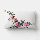 Elegant roze Rose Branch Design Kussen (Voorkant)