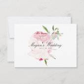 Elegant Roze Rose Bruidsmeisje Kaart (Achterkant)