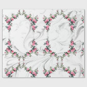 Elegant roze Rose Cadeaupapier (Vlak)