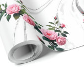 Elegant roze Rose Cadeaupapier (Rol Hoek)