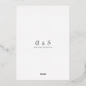 Elegant Roze Rose Champagne Tower repetitie diner Folie Uitnodiging (Achterkant)