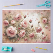 Elegant roze Rose Decoupage Tissue Papier (Craft)