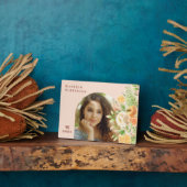 Elegant roze Rose Floral Arch Foto Afstuderen Fotoplaat (Zijkant)