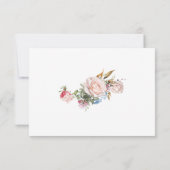 Elegant roze Rose Floral Bedankkaart (Achterkant)