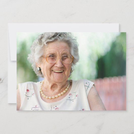 Elegant roze Rose Floral Celebration of Life Kaart (Achterkant)