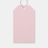 Elegant roze Rose Floral Dank je wel Cadeaulabel (Achterkant)