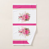 Elegant roze Rose Floral Gold Bouquet Bad Handdoek (Handdoek)