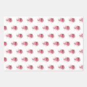 Elegant roze Rose Floral Gold Bouquet Inpakpapier Vel (Voorkant 3)