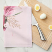 Elegant roze Rose Floral Gold Bouquet Theedoek (Quarter Fold)