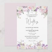 Elegant roze Rose Floral Kaart (Voorkant / Achterkant)