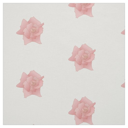 Elegant roze Rose Floral Pattern Stof (Swatch)
